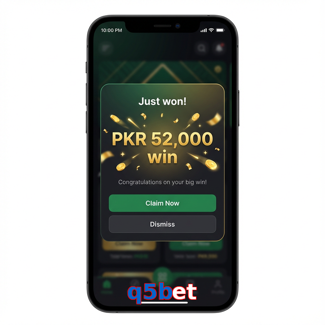 Main screen of Q5bet win page for PK players